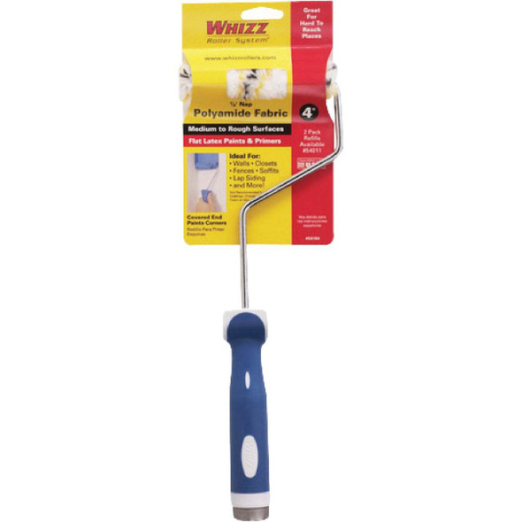 Whizz 4 In. x 1/2 In. Medium To Rough Paint Roller Cover & Frame 54164