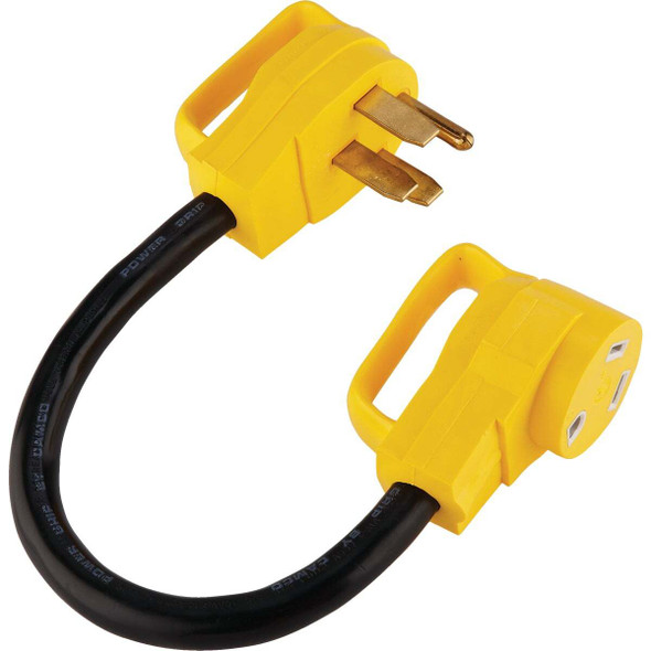 Camco PowerGrip 50A/30A Dogbone RV Power Cord Adapter 55173