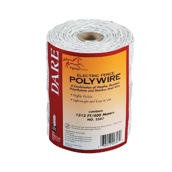 Dare 1312 Ft. Polyethylene with Stainless Steel Strands Electric Fence Poly Wire Dare 1312 Ft. Polyethylene with Stainless Steel Strands Electric Fence Poly Wire