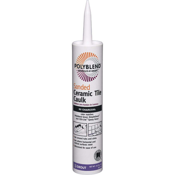 Polyblend 10.5 Oz. #60 Charcoal Sanded Ceramic Tile Caulk PC6010S-6