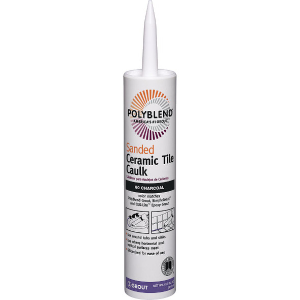 Polyblend 10.5 Oz. #60 Charcoal Sanded Ceramic Tile Caulk PC6010S-6