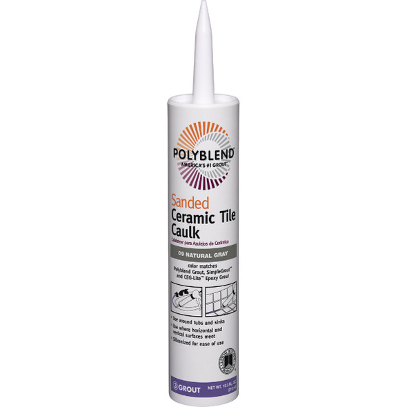 Polyblend 10.5 Oz. #09 Natural Gray Sanded Ceramic Tile Caulk PC0910S-6