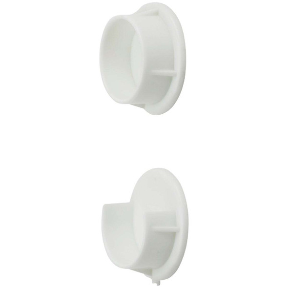 National Hardware 1-3/8 In. White Plastic Closet Rod Socket (2-Pack) N154-567