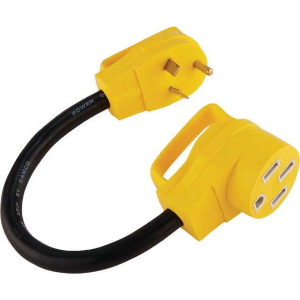 Camco PowerGrip 30A/50A Dogbone RV Power Cord Adapter 55183