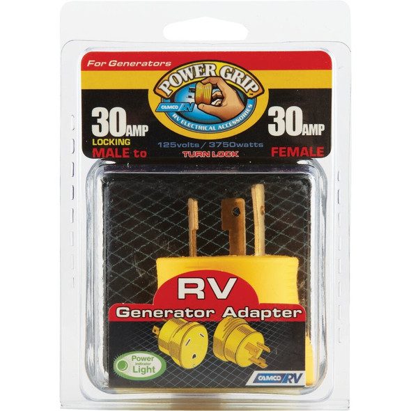 Camco Power Grip 30-Amp 3-Prong RV Generator Adapter 55333 579127