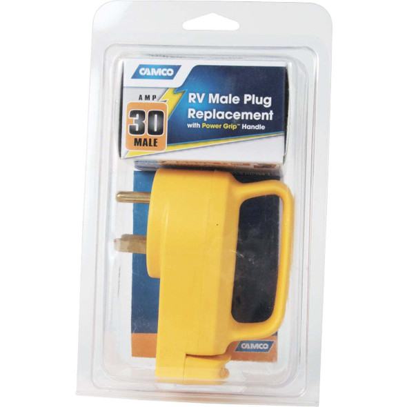 Camco PowerGrip 30A Male Plug Replacement RV Plug 55245