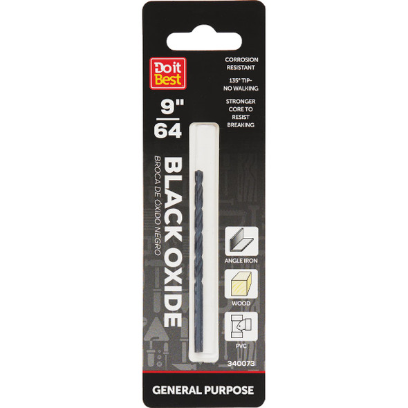 Do it Best 9/64 In. Black Oxide Drill Bit QJDIB-DB-022
