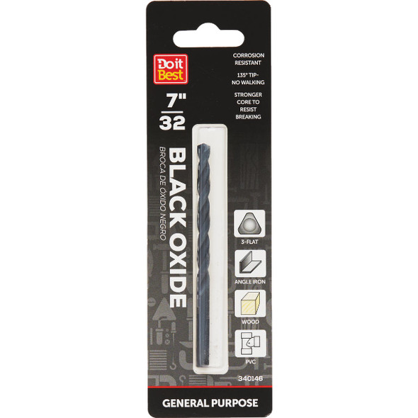 Do it Best 7/32 In. Black Oxide Drill Bit QJDIB-DB-027