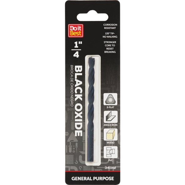 Do it Best 1/4 In. Black Oxide Drill Bit QJDIB-DB-028