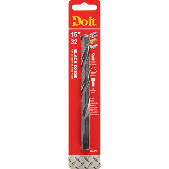 Do it 15/32 In. Black Oxide Drill Bit  325731DB