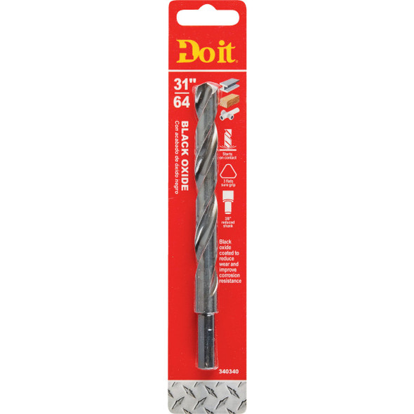 Do it 31/64 In. Black Oxide Drill Bit  325811DB