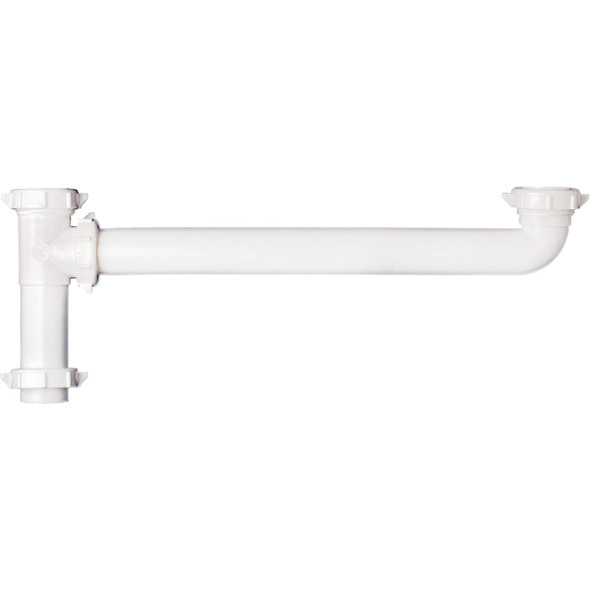 Keeney 1-1-2 In. x 16 In. White Polypropylene End Outlet Waste 122TTWK 408963