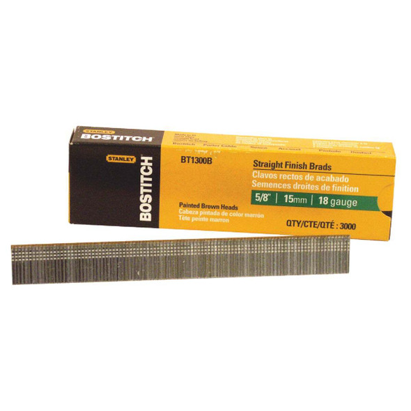 Bostitch 18-Gauge Coated Brad Nail, 5/8 In. (3000 Ct.) BT1300B