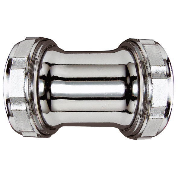 Do it Best 1-1/2 In. Chrome-Plated Brass Straight Coupling DIB134
