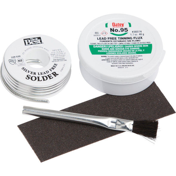 Do it Best Silver Lead-Free 1/4 Lb. No. 95 Solder Kit 53094