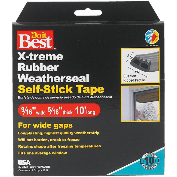 Frost King 9-16 In. x 10 Ft. Gray Wide Weatherseal Tape V27GA 270824