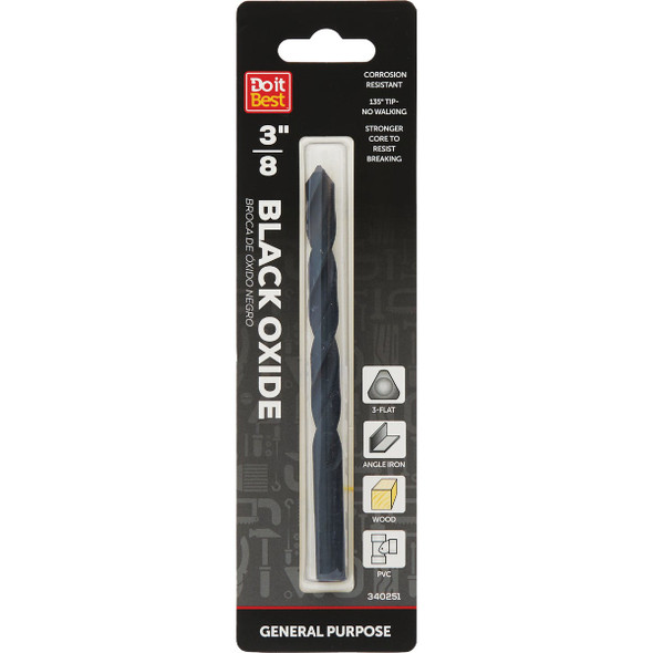 Do it Best 3/8 In. Black Oxide Drill Bit QJDIB-DB-030
