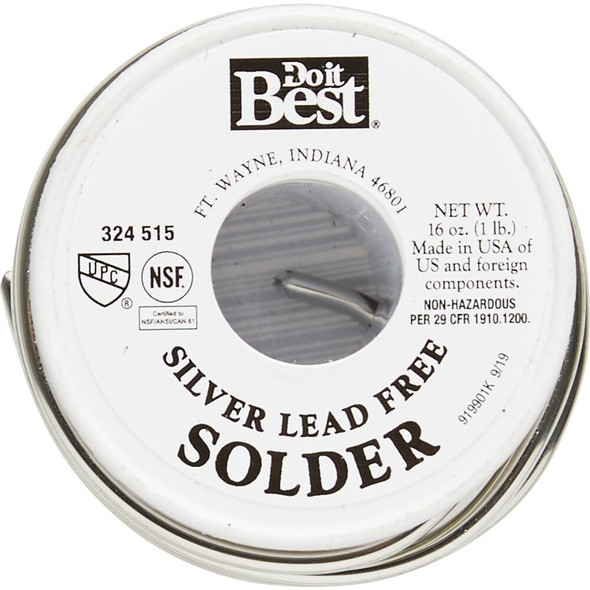 Do it Best 1 lb Solid 96% Tin, 4% Silver Solder 53096 324515