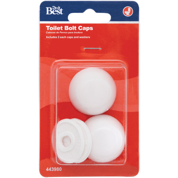 Do it Best White Plastic Toilet Snap-On Bolt Caps (2-Ct.) Do it Best White Plastic Toilet Snap-On Bolt Caps (2-Ct.)