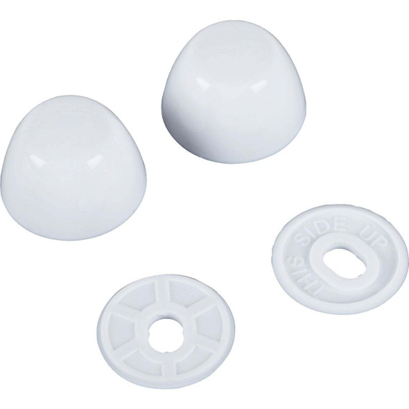 Do it Best White Plastic Toilet Snap-On Bolt Caps (2-Ct.) 443980