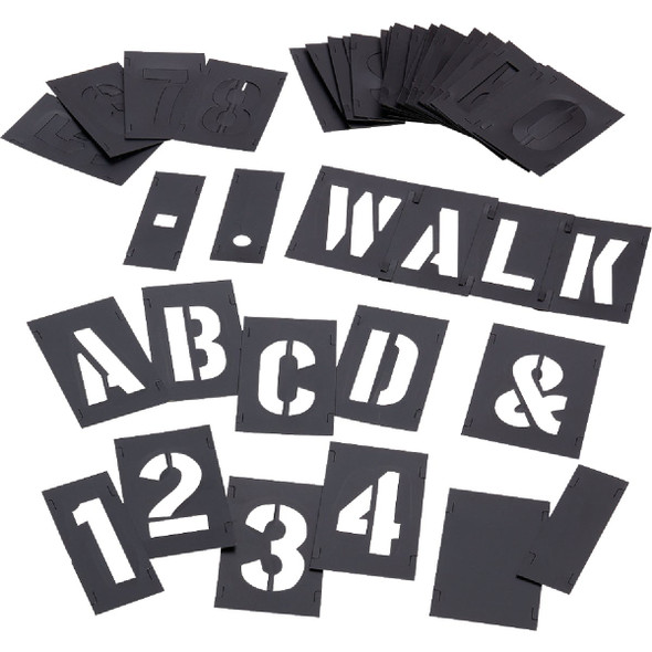 C.H. Hanson 2 In. Plastic Stencil Set (46 Piece)