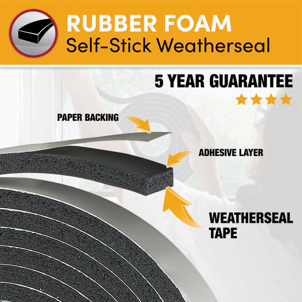 Frost King 3-8x3-16"x10' Blk Tape R338H 265330