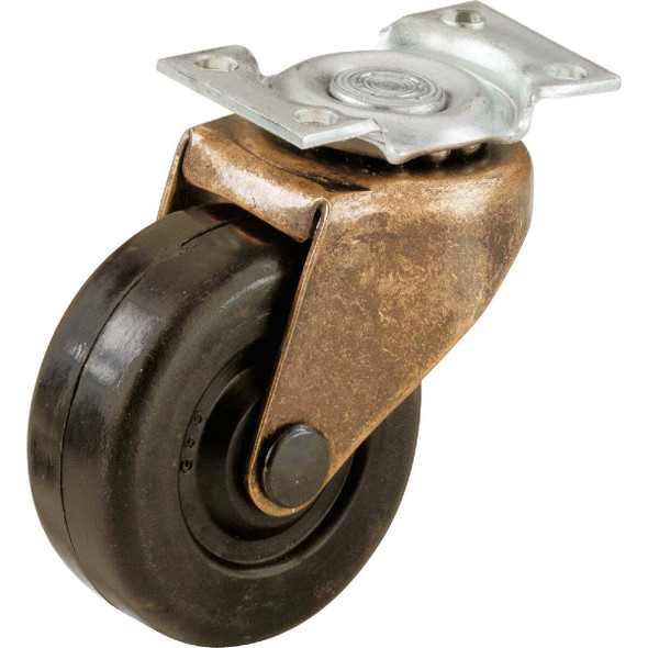 Do it 2 In. Medium-Duty Soft Rubber Swivel Plate Caster (2-Pack) 243612