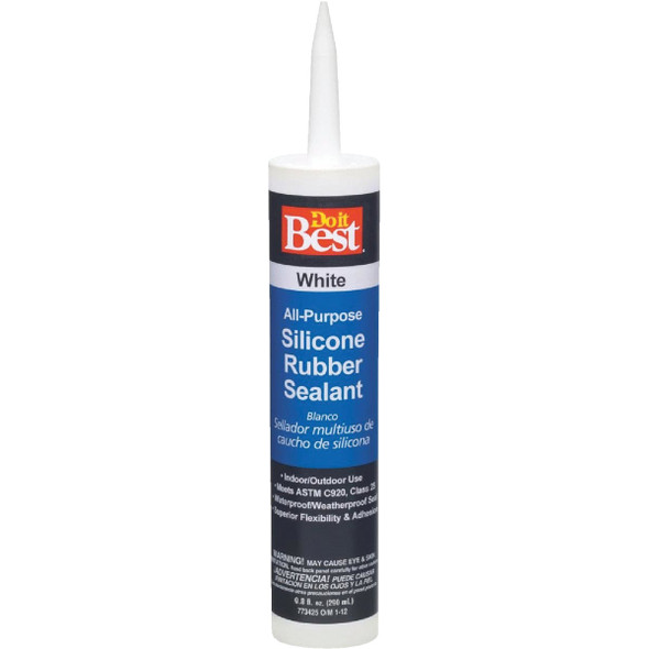 Do it Best 9.8 Oz. All-Purpose Silicone Sealant, White 7079818338 Pack of 12