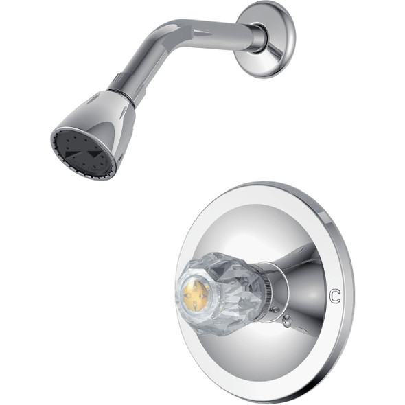Home Impressions Chrome Single Acrylic Handle Shower Faucet F1010200CP-JPA9