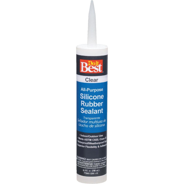 Do it Best 9.8 Oz. All-Purpose Silicone Sealant, Clear 7079818339 Pack of 12