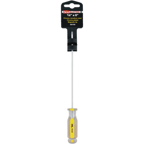Do it Best 1-8 In. x 6 In. Slotted Screwdriver 365189 365189