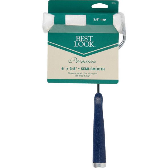 Best Look Premium 6 In. x 3-8 In. Woven Fabric Paint Roller Cover & Frame DIB MT 101-11-600 790941