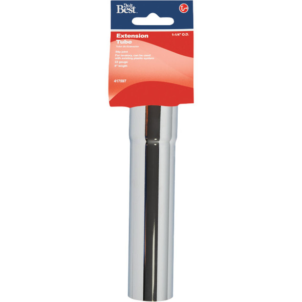 Do it Best 1-1/4 In. x 6 In. Chrome Plated Extension Tube