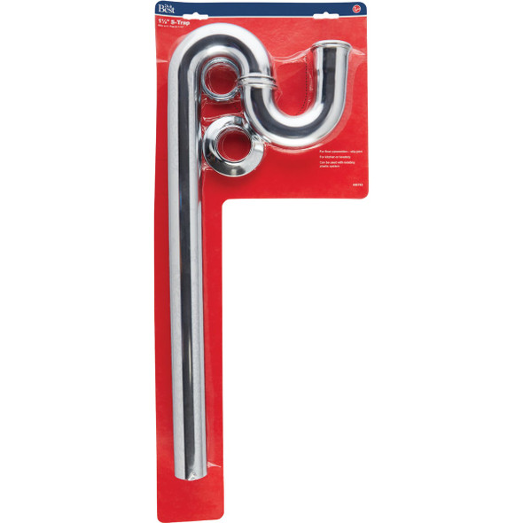 Do it Best 1-1-2 In. x 20-1-2 In. Polished Chrome Plated S-Trap DIB250CP 400792