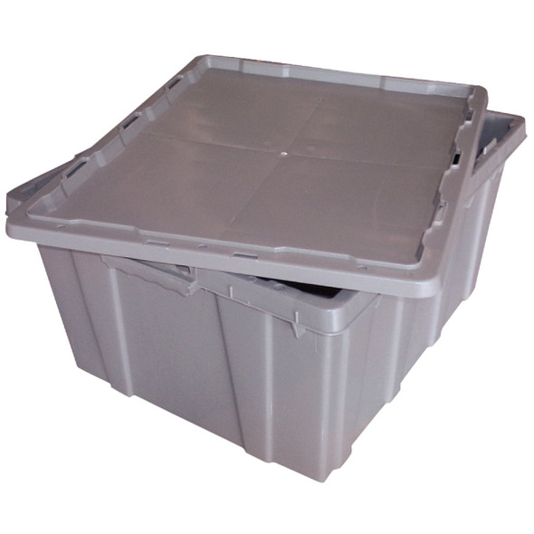 Normile 24 In. x 20 In. x 12 In. Gray Plastic Storage Tote TOTE BOX-GREY