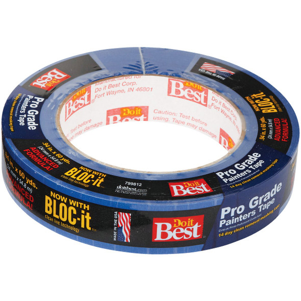 Do it Best Pro Grade 0.94 In. x 60 Yd. Blue Painter's Masking Tape 99612