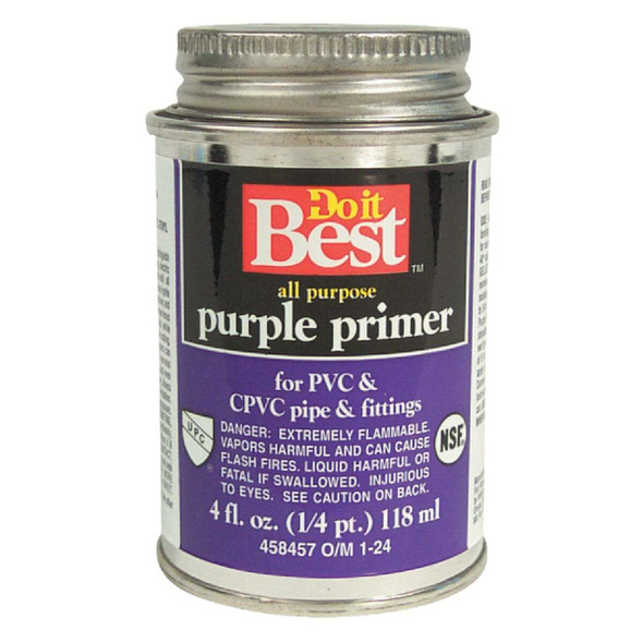 Do it Best 4 Oz. Purple Pipe and Fitting Primer for PVC/CPVC 19054-24