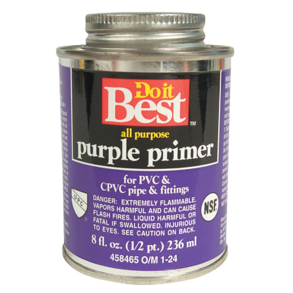 Do it Best 8 Oz. Purple Pipe and Fitting Primer for PVC/CPVC 19066-24