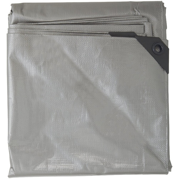 Do it Best Silver Woven 8 Ft. x 10 Ft. Heavy Duty Poly Tarp 725610 725610