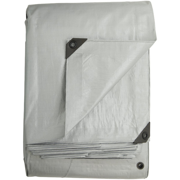 Do it Best Silver Woven 12 Ft. x 16 Ft. Heavy Duty Poly Tarp 725633 725633