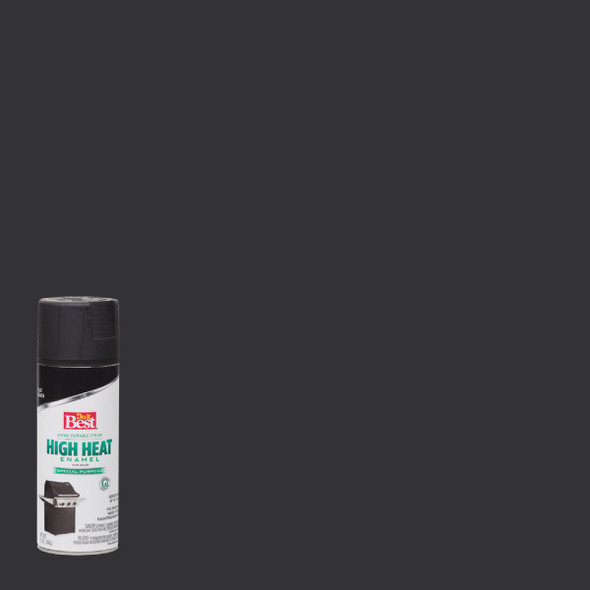 Do it Best Flat Black 12 Oz. High Heat Spray Paint 203298D