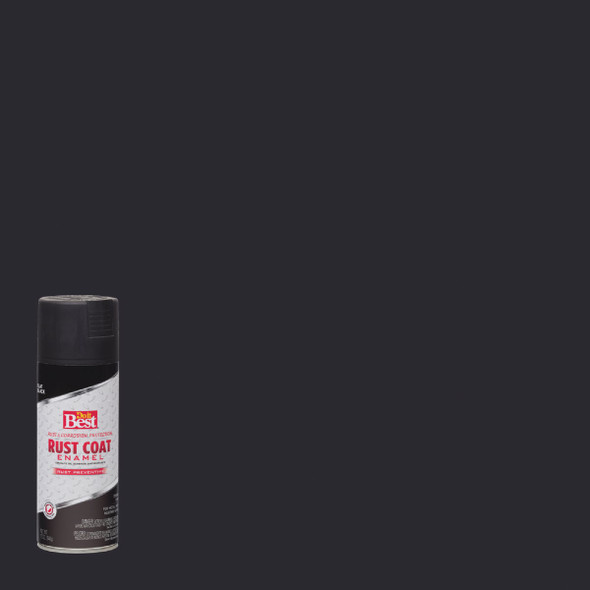 Do it Best Rust Coat Flat Black 12 Oz. Anti-Rust Spray Paint 203506D