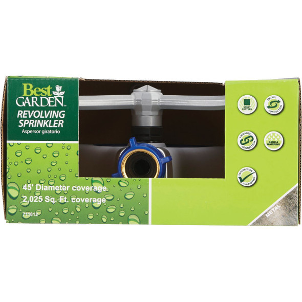 Best Garden Metal 45 Ft. Dia. 3-Arm Rotary Sprinkler 31006 711812