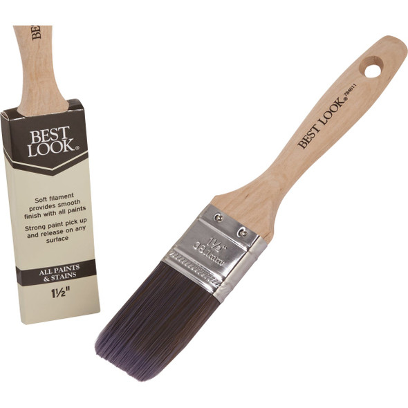 Best Look 1.5 In. Flat Polyester Paint Brush 784011