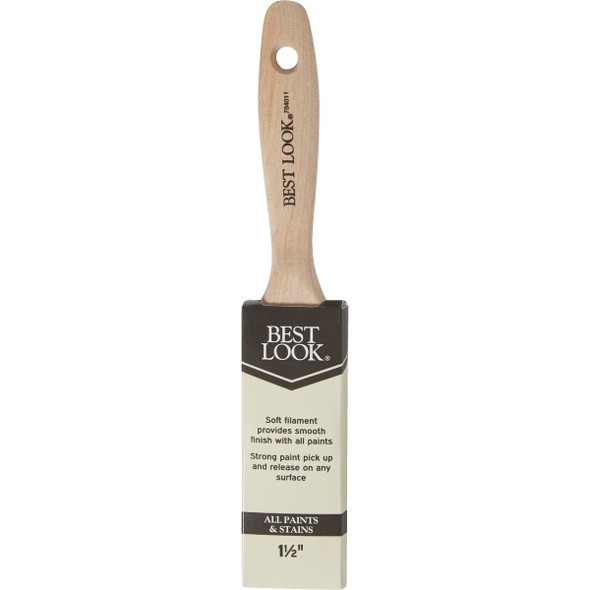 Best Look 1.5 In. Flat Polyester Paint Brush 784011 784011