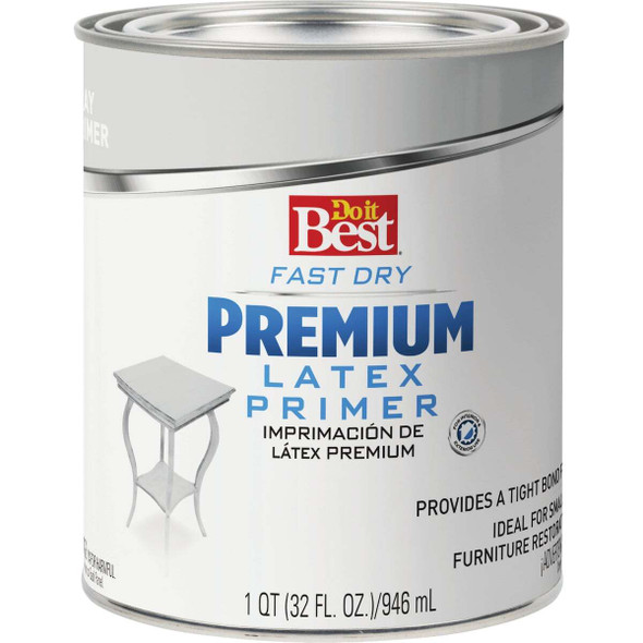 Do it Best Premium Latex Interior/Exterior Primer, Gray, 1 Qt. 203319D