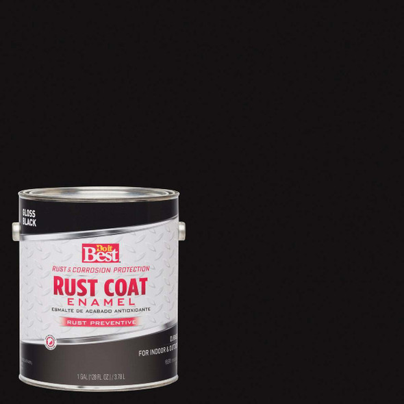 Do it Best Rust Coat Oil-Based Gloss Enamel, Black, 1 Gal. 203269D
