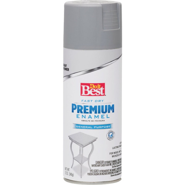 Do it Best Premium Enamel Gray 12 Oz. All-Purpose Spray Paint Primer 203493D 770736
