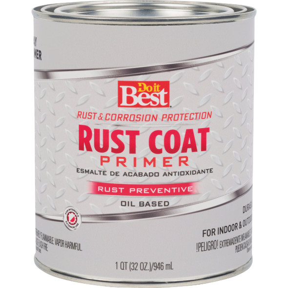 Do it Best Rust Coat Enamel Primer, Gray, 1 Qt. 241070D