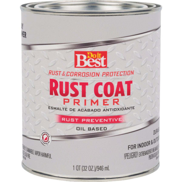 Do it Best Rust Coat Enamel Primer, Gray, 1 Qt. 241070D